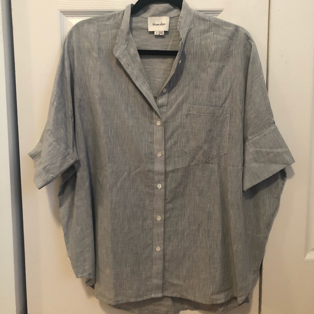 Steven Alan Striped Oversized Button Down